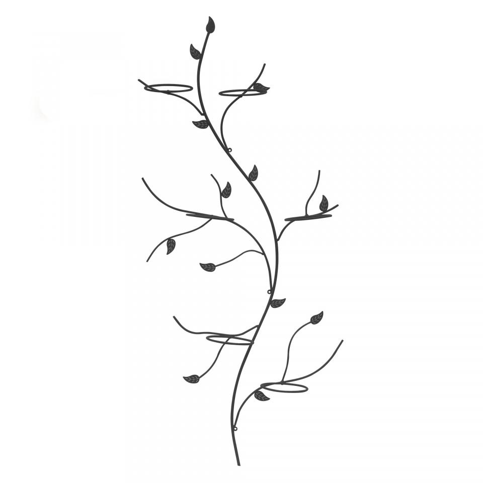 Porte plantes 6 supports en acier galvanisé anthra