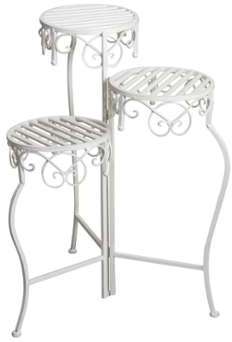 Sellette pliante en métal laqué blanc Sellette pliante en métal