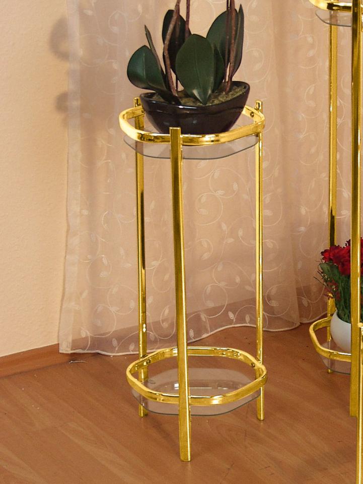 Support pour plantes bronze métallisé