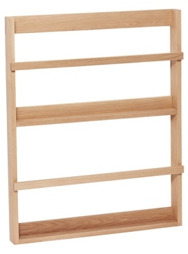 Porte-revue en chêne 2 niveaux naturel Hübsch L 70
