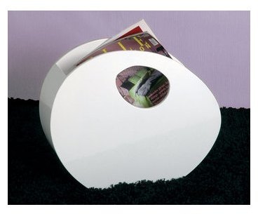 Porte revues blanc laqué design PLASTO