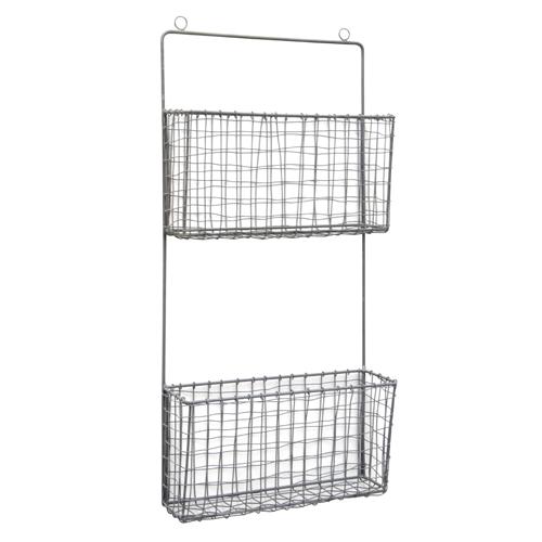 Porte-courrier ou magazines métal filaire 2 compar