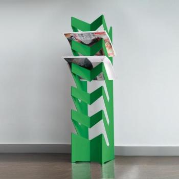 News - Porte-revues - vert/LxPxH 90x22x16cm
