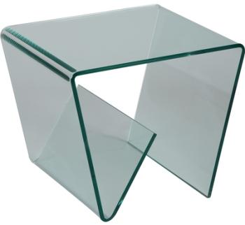 Porte revues verre courbé
