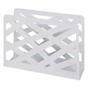 Porte revues en acier ajouré motifs quadrillages 3