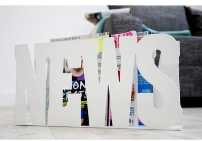 Porte revue News blanc