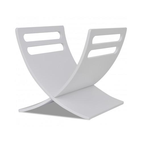 VidaXL Etagère à magazines en bois Blanc