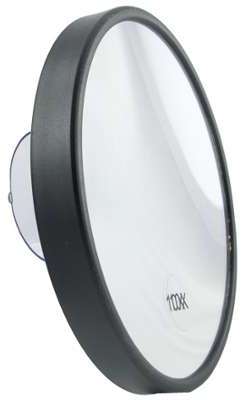 Miroir grossissant X10 - Grand modèle avec ventouses Miroir grossissant X10 - Grand