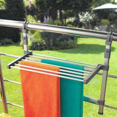 Séchoir à linge pour balcon ou paroi de douche - L