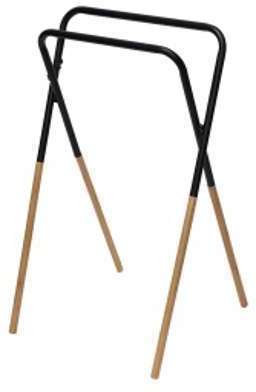 Porte serviette pliable Bambou et Noir Porte serviette pliable Bambou