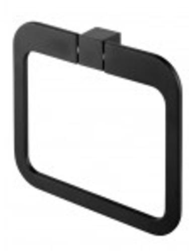Anneau Porte serviette Futura noir style contemporain Anneau Porte serviette Futura