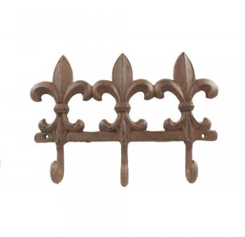 PORTE SERVIETTES ACCROCHE FLEUR DE LYS FONTE PORTE SERVIETTES ACCROCHE
