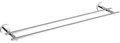 Clou Flat Porte serviettes double 60x4 8x13 4cm chrome Clou Flat Porte serviettes