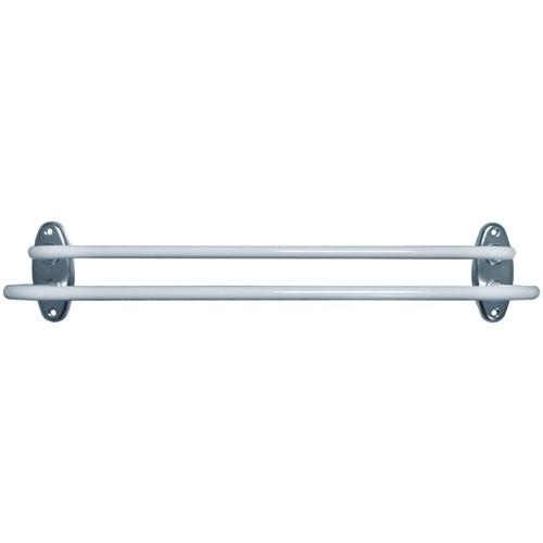 Porte serviette avec 2 barres fixes - époxy blanc