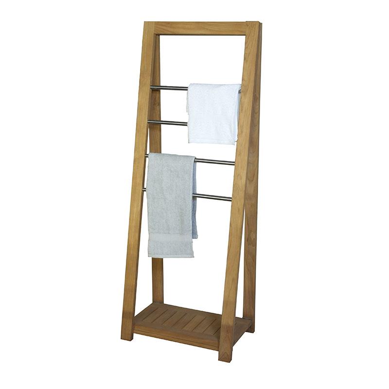 Porte-serviette en Teck et Métal, The Maid