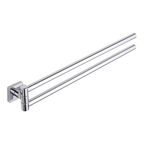 Porte-Serviettes 2 Barres Mobiles Laiton Massif Ch