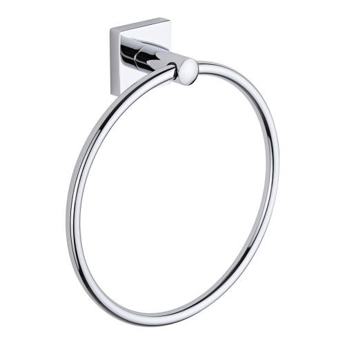 Anneau Porte-Serviette Laiton Chromé Design Ronde