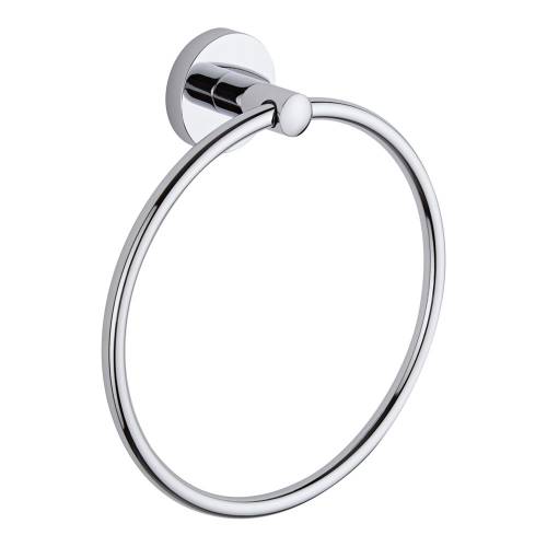Anneau Porte-Serviette Salle de Bain Laiton Chromé