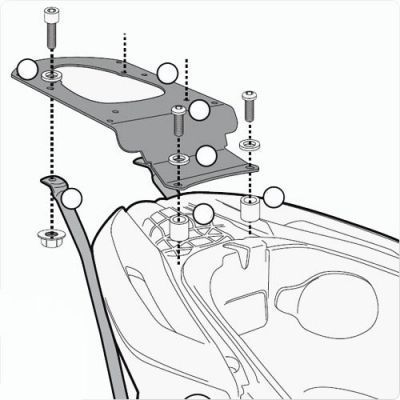 Support spécifique SR5600 GIVI pour top case MONOK