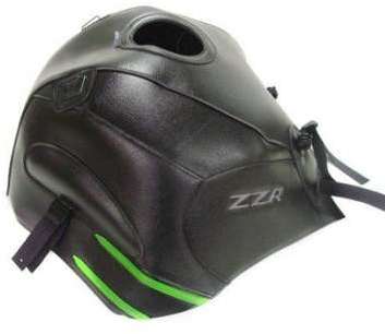 Kawasaki ZZR 1400 2012-2017 Noir Déco Vert - Protège Kawasaki ZZR 1400 2012-2017