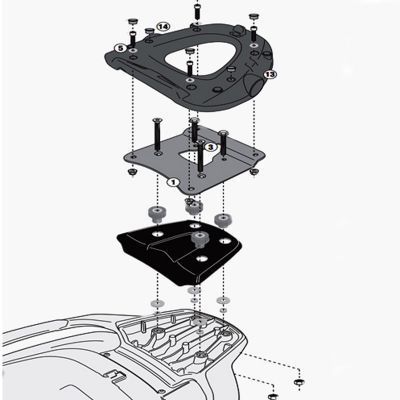 Support spécifique SR5609M GIVI pour top case MONO
