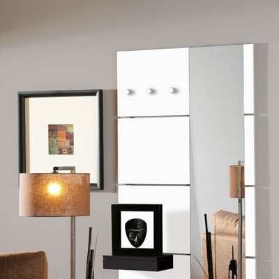 Porte-manteau mural design laqué blanc brillant LA