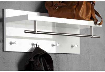 Porte manteau murale moderne avec étagère coloris