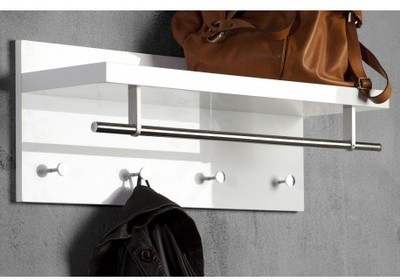 Porte manteau murale moderne avec étagère coloris