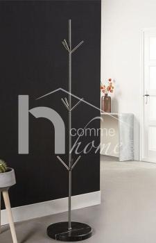 Porte manteau sur pied design en nickel mat et mar