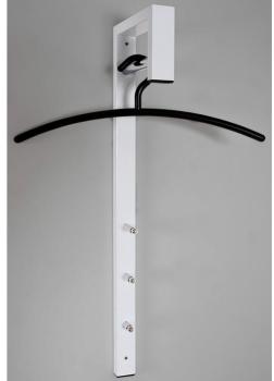 Porte manteau mural blanc avec penderie Skipi Porte manteau mural blanc