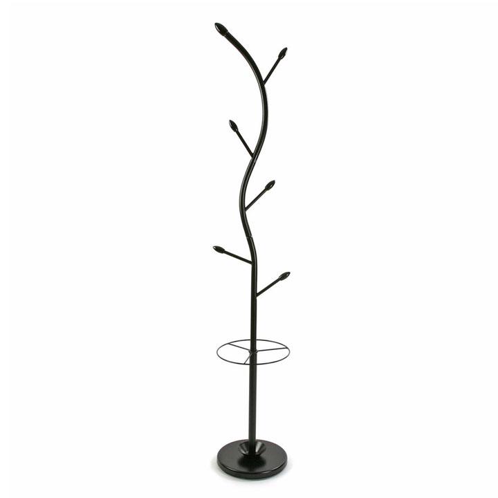 Porte-manteau porte-paprapluie Noir Porte-manteau porte-paprapluie