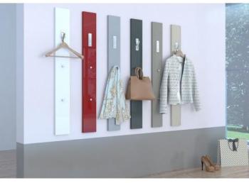 Porte manteau mural design blanc laqué Stone 120 cm Porte manteau mural design
