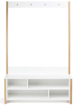 Banc porte-manteau bois et blanc Northgate