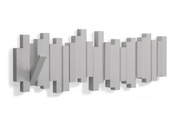 Porte Manteaux Mural Design Gris Sticks Multi Hoo