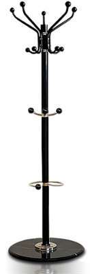 Porte-manteau noir avec support parapluie - Suppor