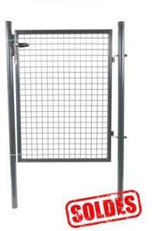 Portillon de Jardin Grillagé Gris Anthracite - 1 mètre Portillon de Jardin Grillagé