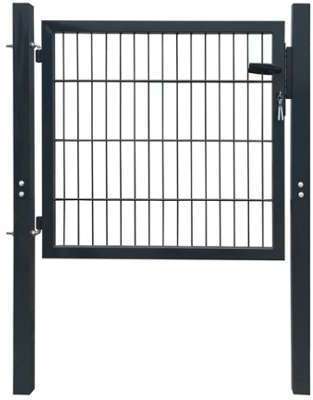 VidaXL Portillon de jardin 2D (Single) Gris anthracite VidaXL Portillon de jardin