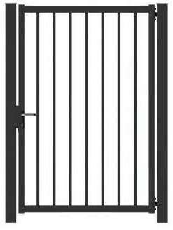 Portillon de Jardin Barreaudé Gris Anthracite - 2