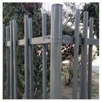 Poteau rond pour Barreaudage - Couleur - Gris 7016