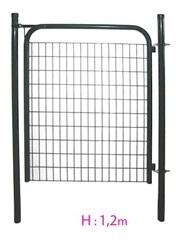 Portillon grillagé vert avec loquet L 1 x H 1,2 m