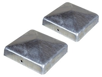 Lot de 2 dessus de poteau galva pyramide 7x7
