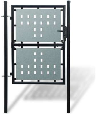 VidaXL Portillon de jardin Single Noir 100 x 175 c