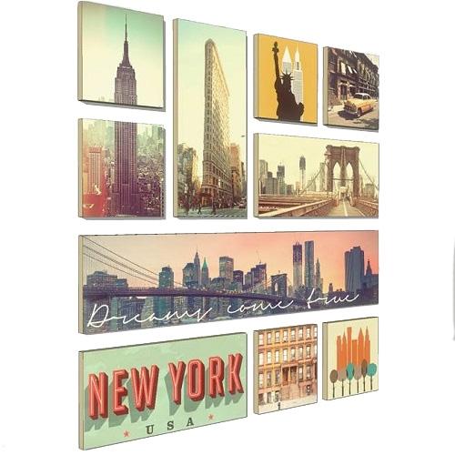 Décoration murale Ogu Good Old NY 96 x 96 cm