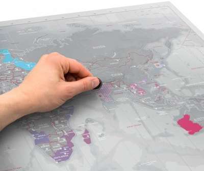 Carte du Monde à Gratter Platinum