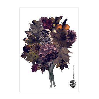 Poster 4 årstider automne multicolore