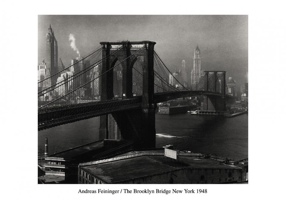 Affiche le pont de Brooklyn vu de Brooklyn New Yord Affiche le pont de Brooklyn