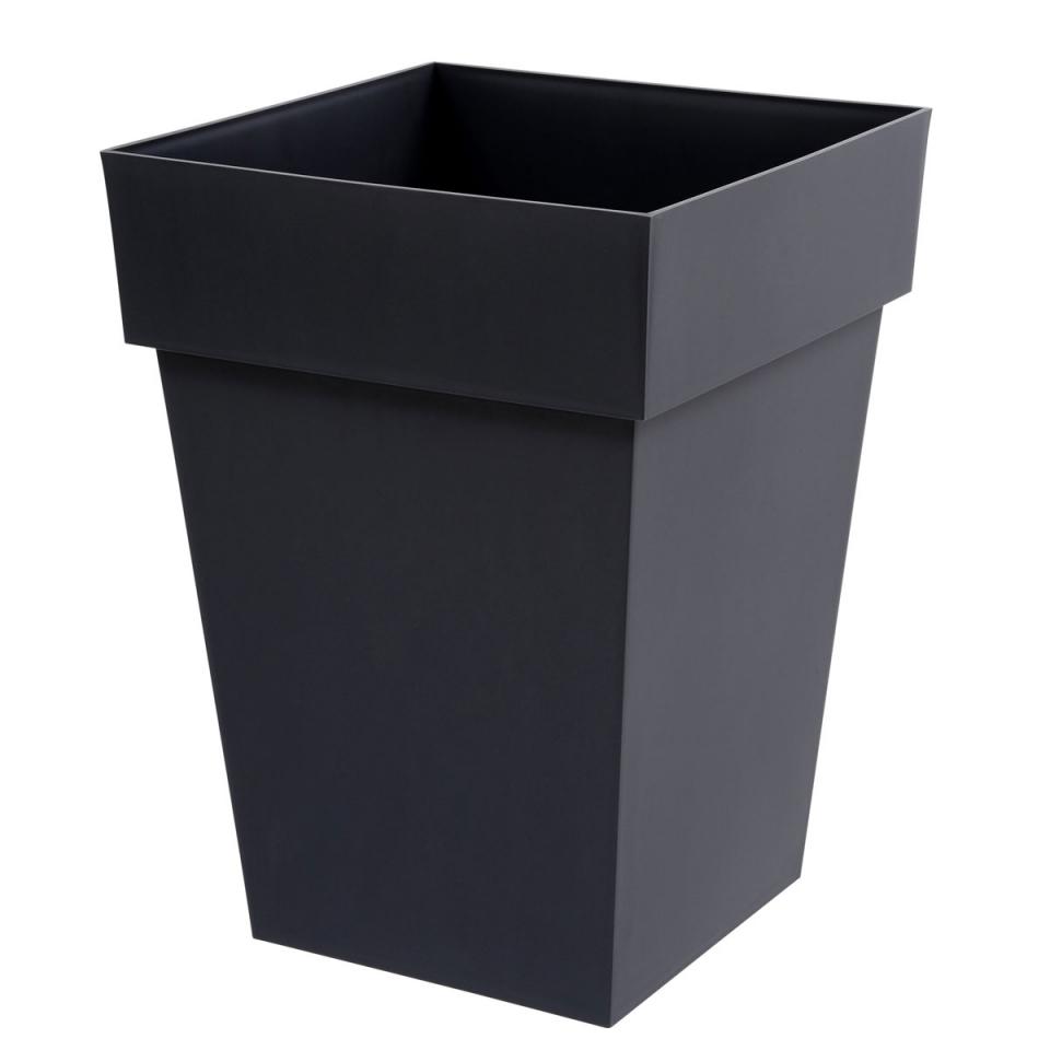 Pot de fleurs mi-haut Toscane Carré 51L gris anthracite Pot de fleurs mi-haut Toscane