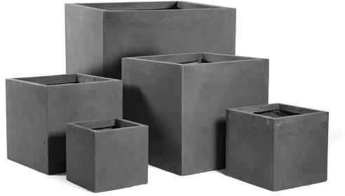 Pot carré GENEVE 55x55xH.46 Gris