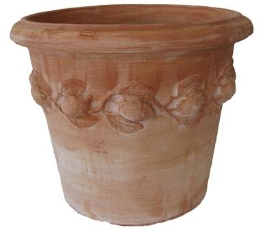Pot citron en terre cuite naturelle H 38 x Ø 48 cm