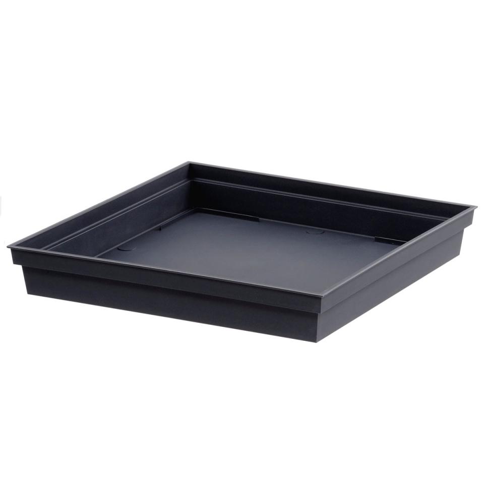 Soucoupe Toscane Carrée gris anthracite 32 6 cm Soucoupe Toscane Carrée gris